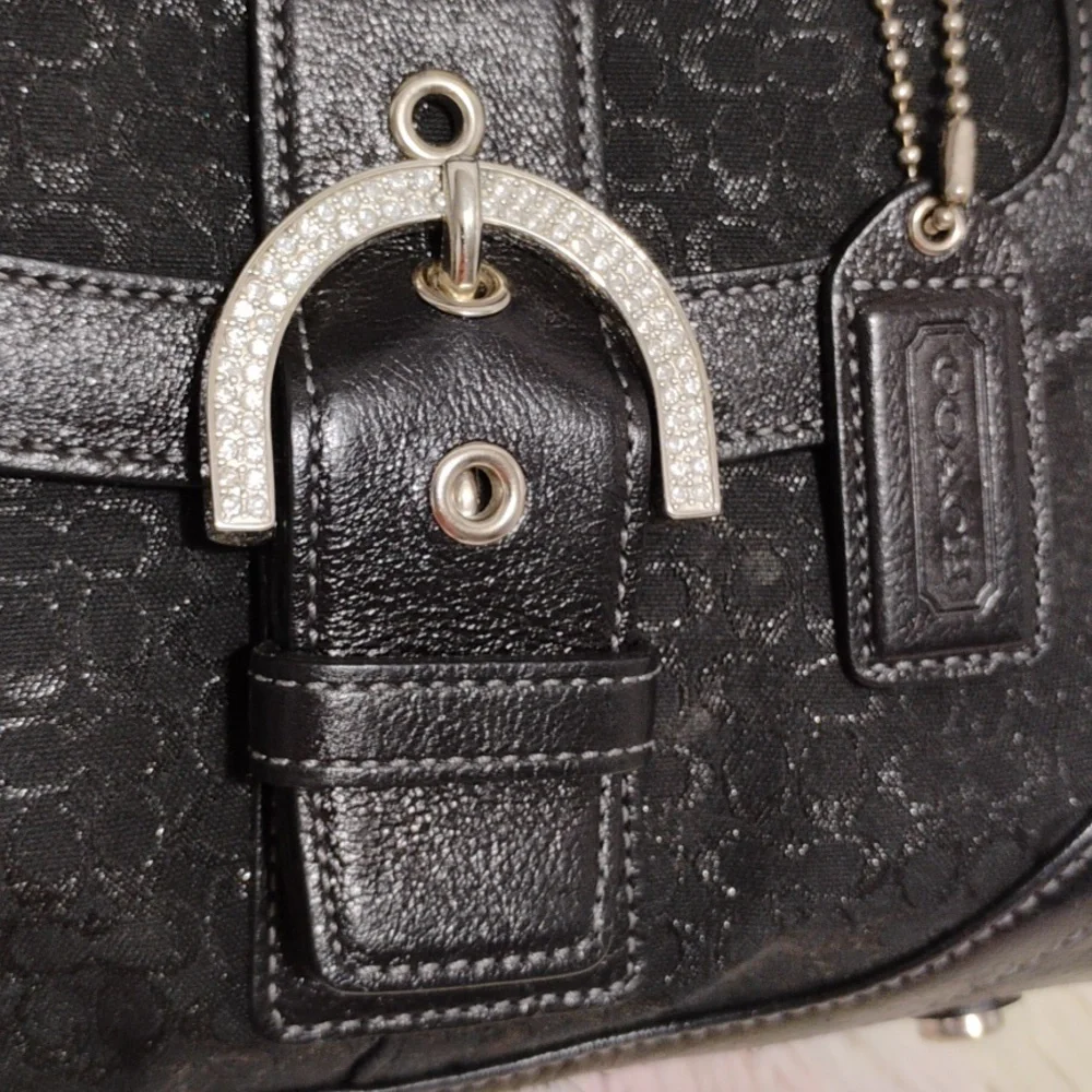 Authentic Coach Y2K Mini Studded Rhinestone Mini C Sparkle Collectible Bag - Picture 4 of 16